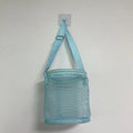 Colorful Beach Toys Mesh Beach Bag with Zipper Sand Toy Seashell Bag Pool Bag Swimming Accessories for Teens Boys Girls