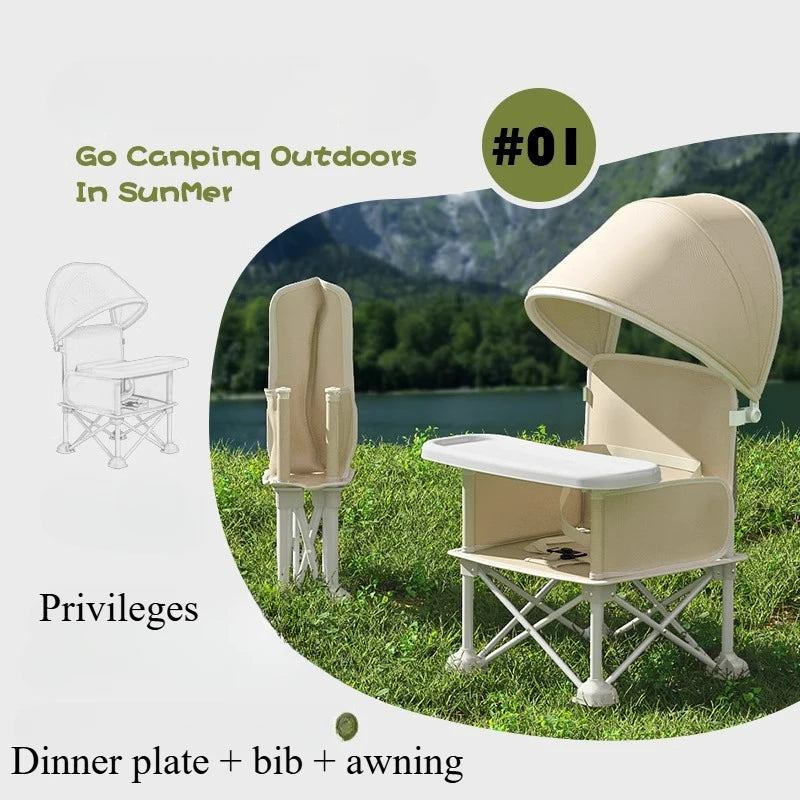 Outdoor Beach Chairs Portable Bivouac Travel Folding Kids with Feeding Chair Children's Dining Chair Children Furniture Supplies