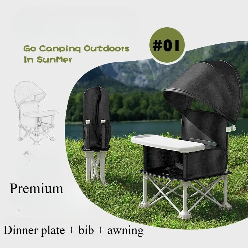 Outdoor Beach Chairs Portable Bivouac Travel Folding Kids with Feeding Chair Children's Dining Chair Children Furniture Supplies
