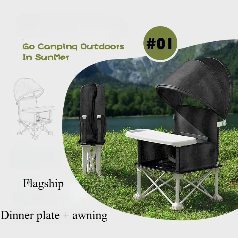 Outdoor Beach Chairs Portable Bivouac Travel Folding Kids with Feeding Chair Children's Dining Chair Children Furniture Supplies