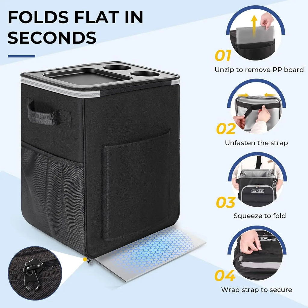 2-in-1 Rolling Cooler with Wheels, 60 Can Collapsible Soft Sided Cooler with Hard Top and Cup Holders for Beach Camping