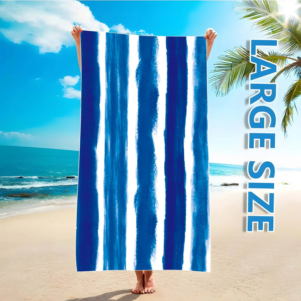 Promo Bulk Microfiber Oversized Terry Pool Beach Towel Blanket, 14 Patterns Extra Large Big for Body Women Camping