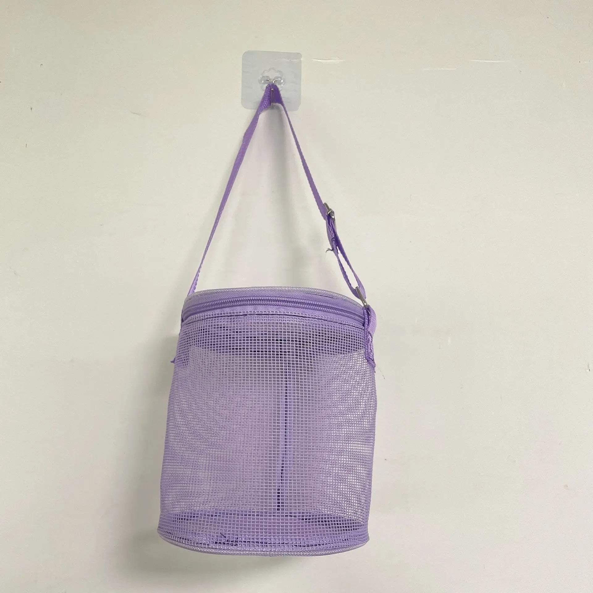 Colorful Beach Toys Mesh Beach Bag with Zipper Sand Toy Seashell Bag Pool Bag Swimming Accessories for Teens Boys Girls