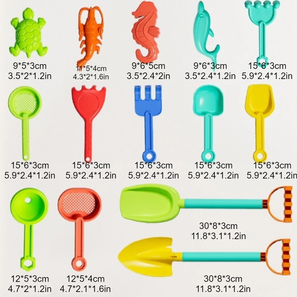 Beach Play Sand Tools, Children's Sand Digging Shovel Set Toys, Baby Beach Sand Pool Bucket Leisure, Boys and Girls Toy