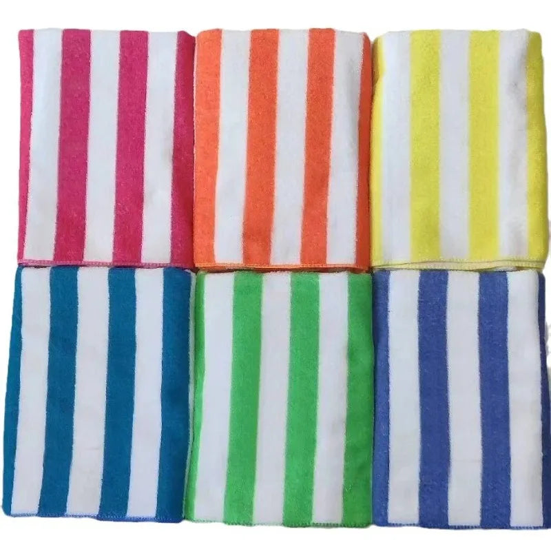 Popular Blue White Striped Beach Towel for Adults Super Absorbent Quick Dry Bath Towel