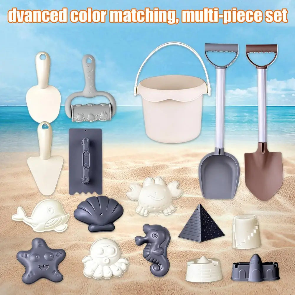 17/18/19pcs Beach Toys Set Summer Outdoor Games Sand Play Plastic Watering Bottle Shovels Panda Beach Water Game Toy Tools Gift