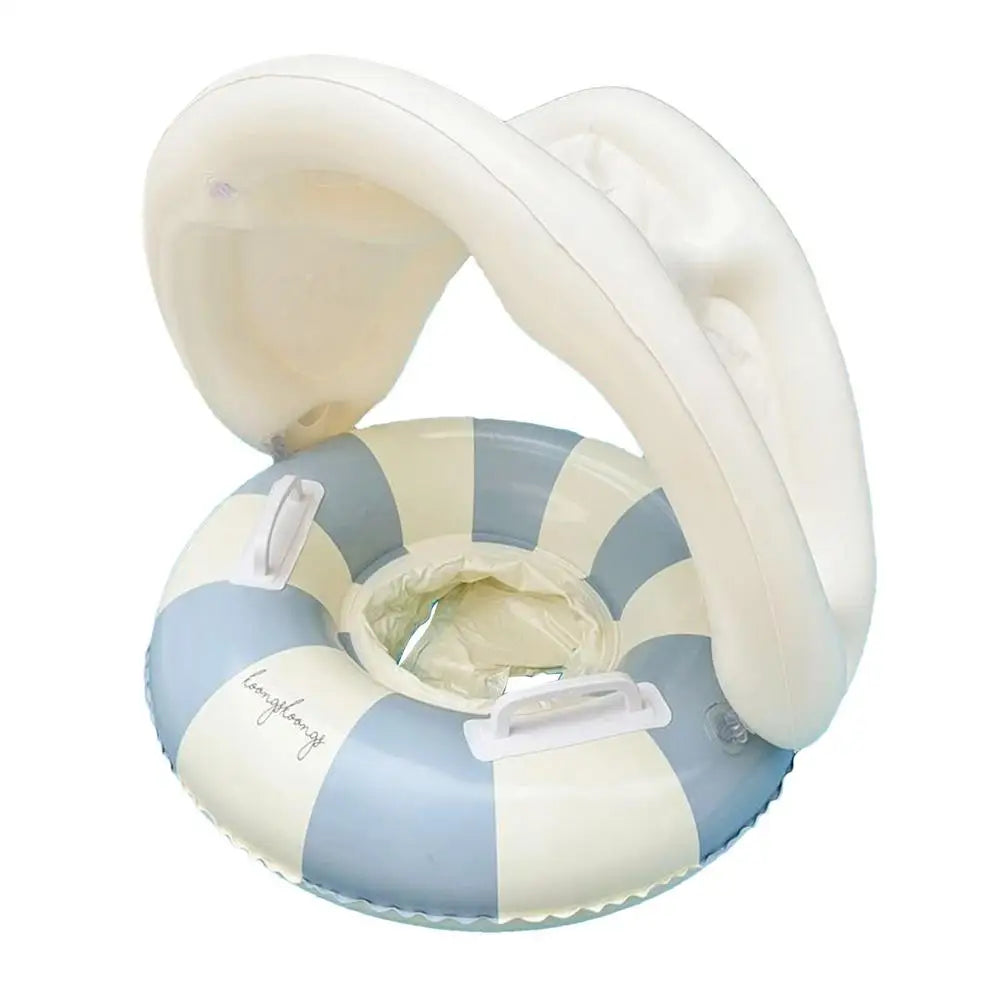 Children Swimming Float Circle with Sunshade Sun Canopy PVC Inflatable Swimming Float Baby Pool Floats For Beach Bath Pool