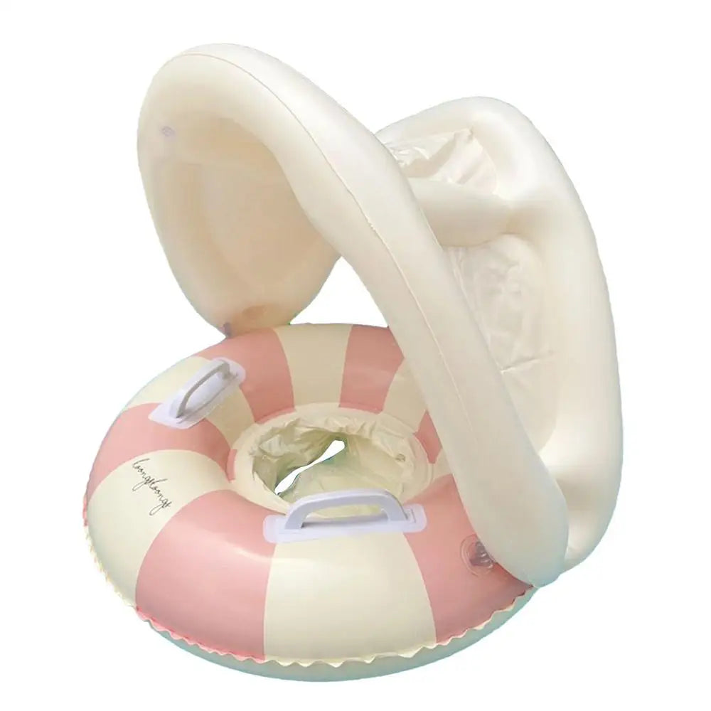 Children Swimming Float Circle with Sunshade Sun Canopy PVC Inflatable Swimming Float Baby Pool Floats For Beach Bath Pool