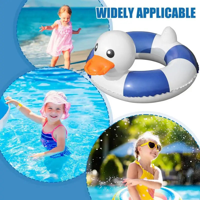 Swim Ring For Kids Inflatable Swim Float Swim Float Swimming Ring Duck Shape Pool Floaties Water Beach Party Supplies Children