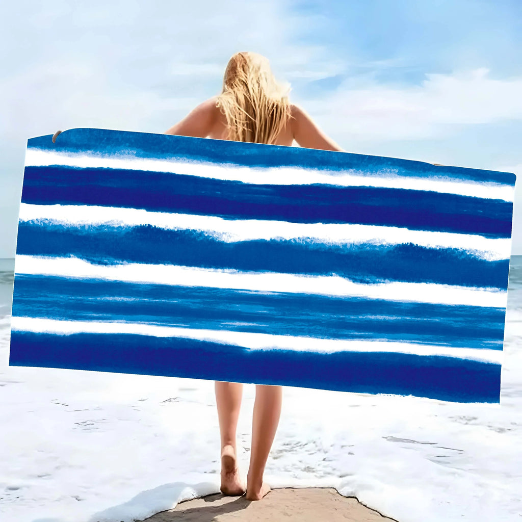 Promo Bulk Microfiber Oversized Terry Pool Beach Towel Blanket, 14 Patterns Extra Large Big for Body Women Camping