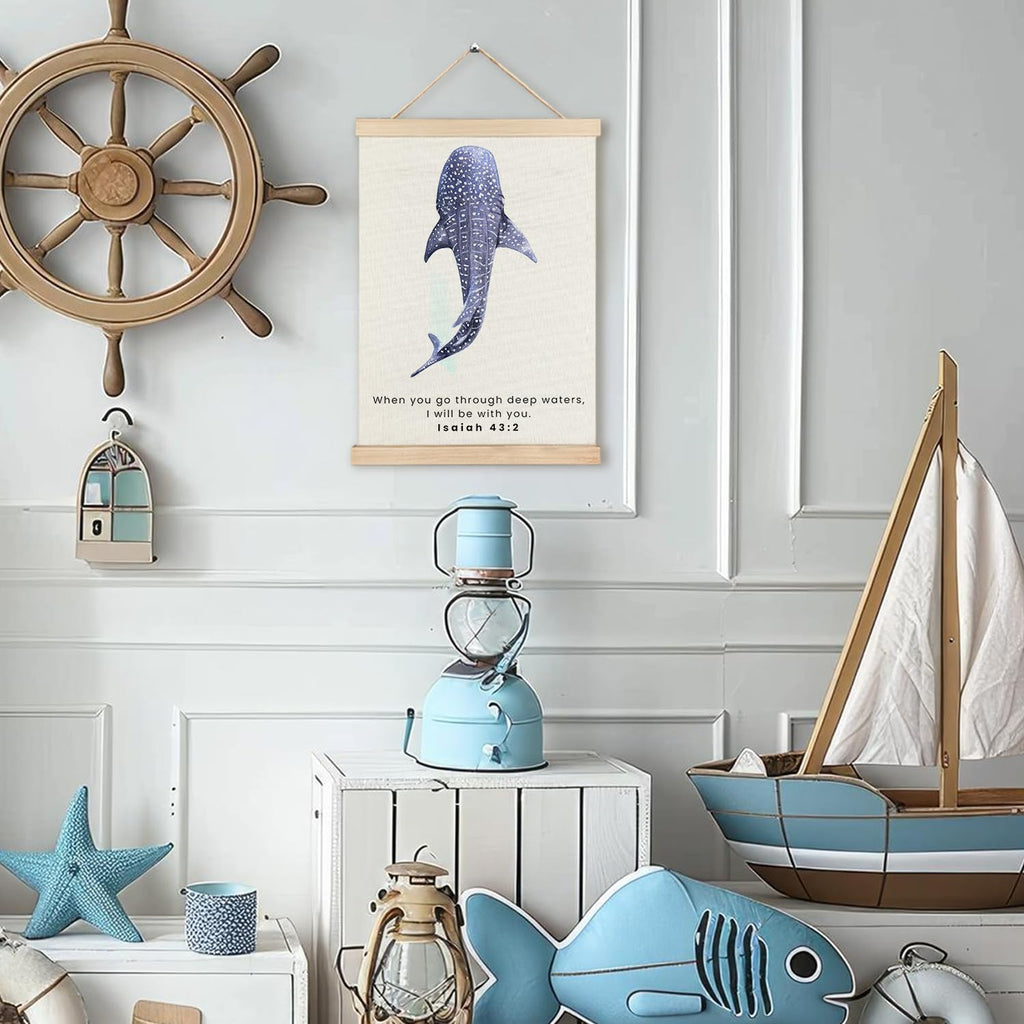 RYYCDOI Coastal Cowgirl Beach Room Decor Set of 2, Aesthetic Seashell Wall Decor, Blue Beach Decor for Teen Girls Room, 12x16 Inches