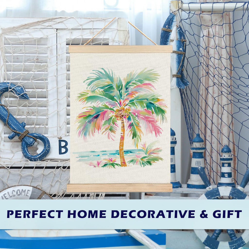 RYYCDOI Coastal Cowgirl Beach Room Decor Set of 2, Aesthetic Seashell Wall Decor, Blue Beach Decor for Teen Girls Room, 12x16 Inches