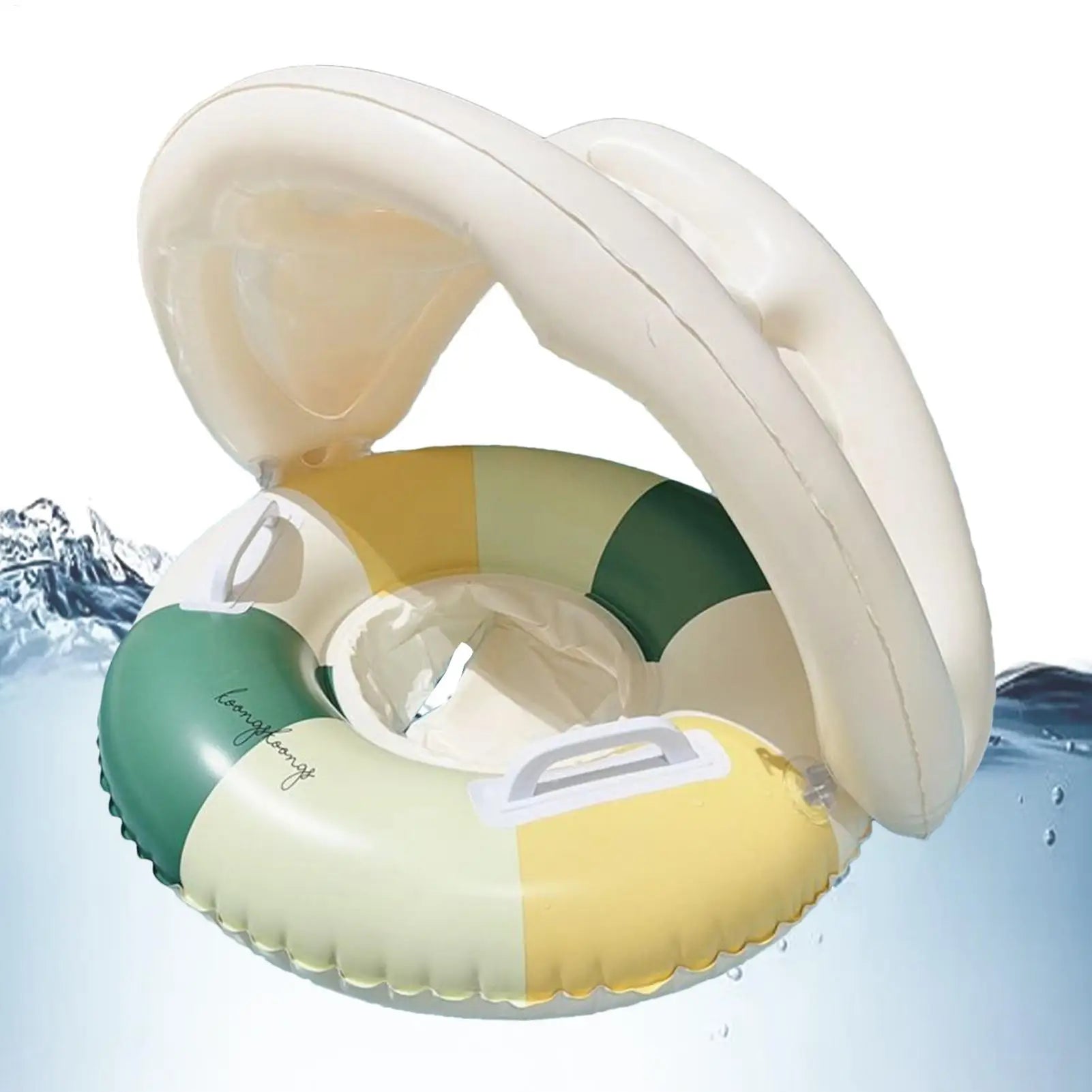 Children Swimming Float Circle with Sunshade Sun Canopy PVC Inflatable Swimming Float Baby Pool Floats For Beach Bath Pool