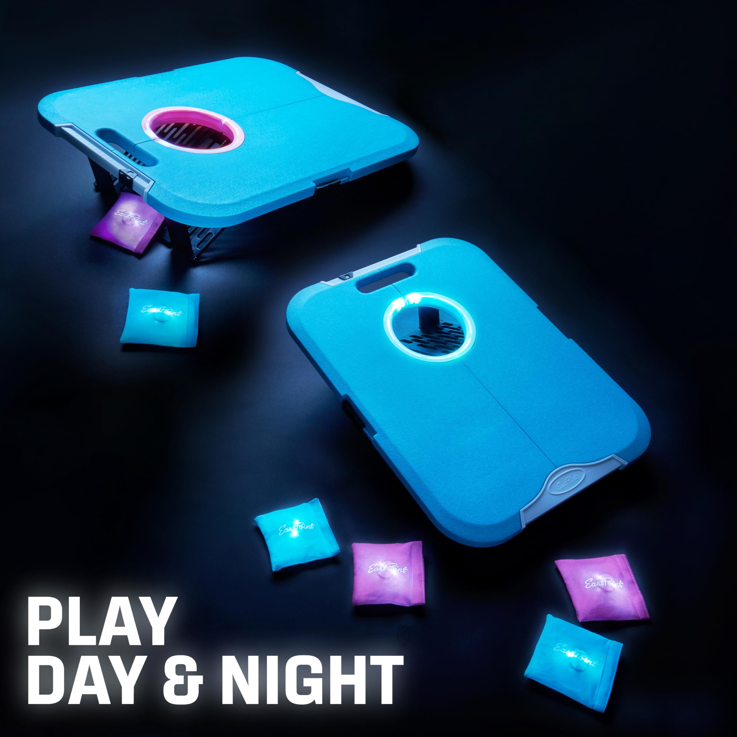 EastPoint Sports Go! Gater Cornhole – Light-Up and Travel Versions – Easy Storage & Light-Weight – Perfect for Outdoor and Indoor Play