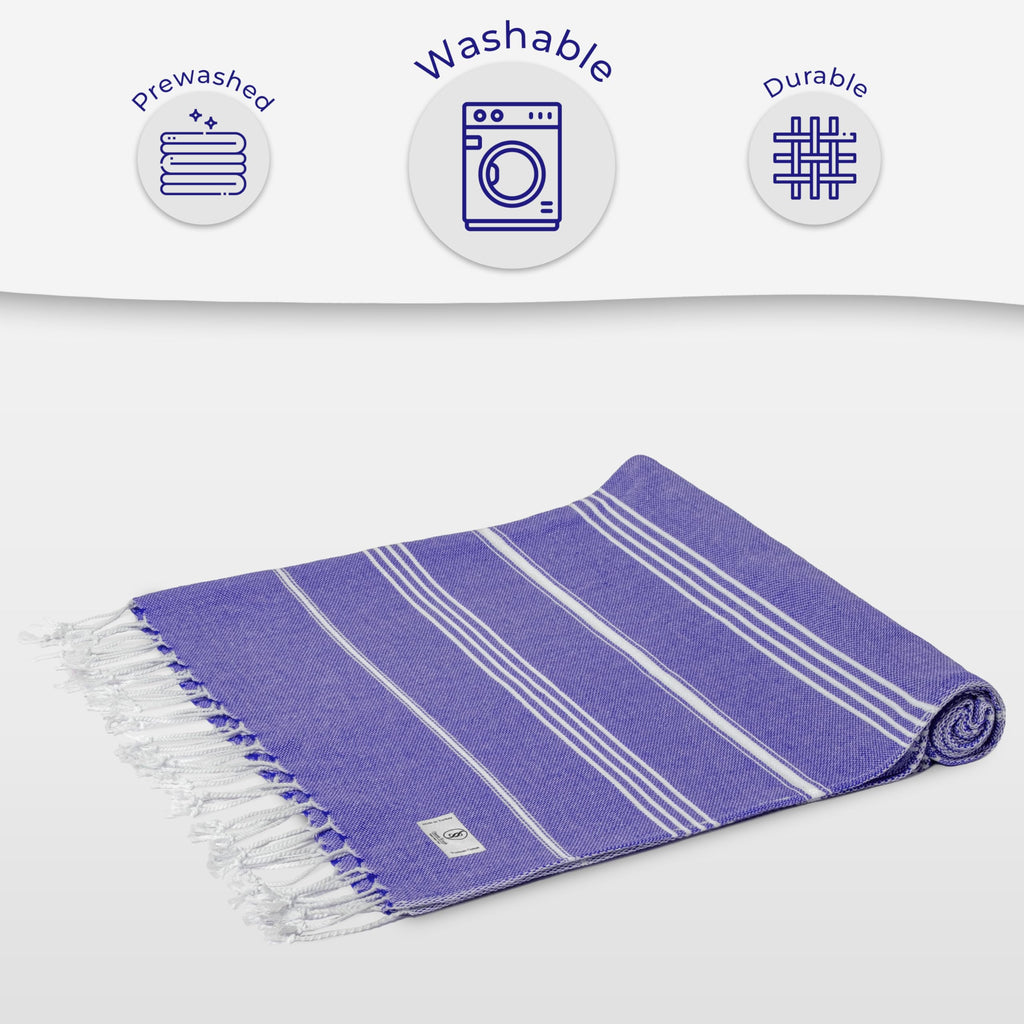 Ossano Turkish Beach Towel Absorbent & Quick Dry Oversized (39" x 71") - Decorative, Versatile and Functional as Yoga Mat, Picnic Blanket, Travel Blanket, Bath, Cruise, Gym Towel - Green