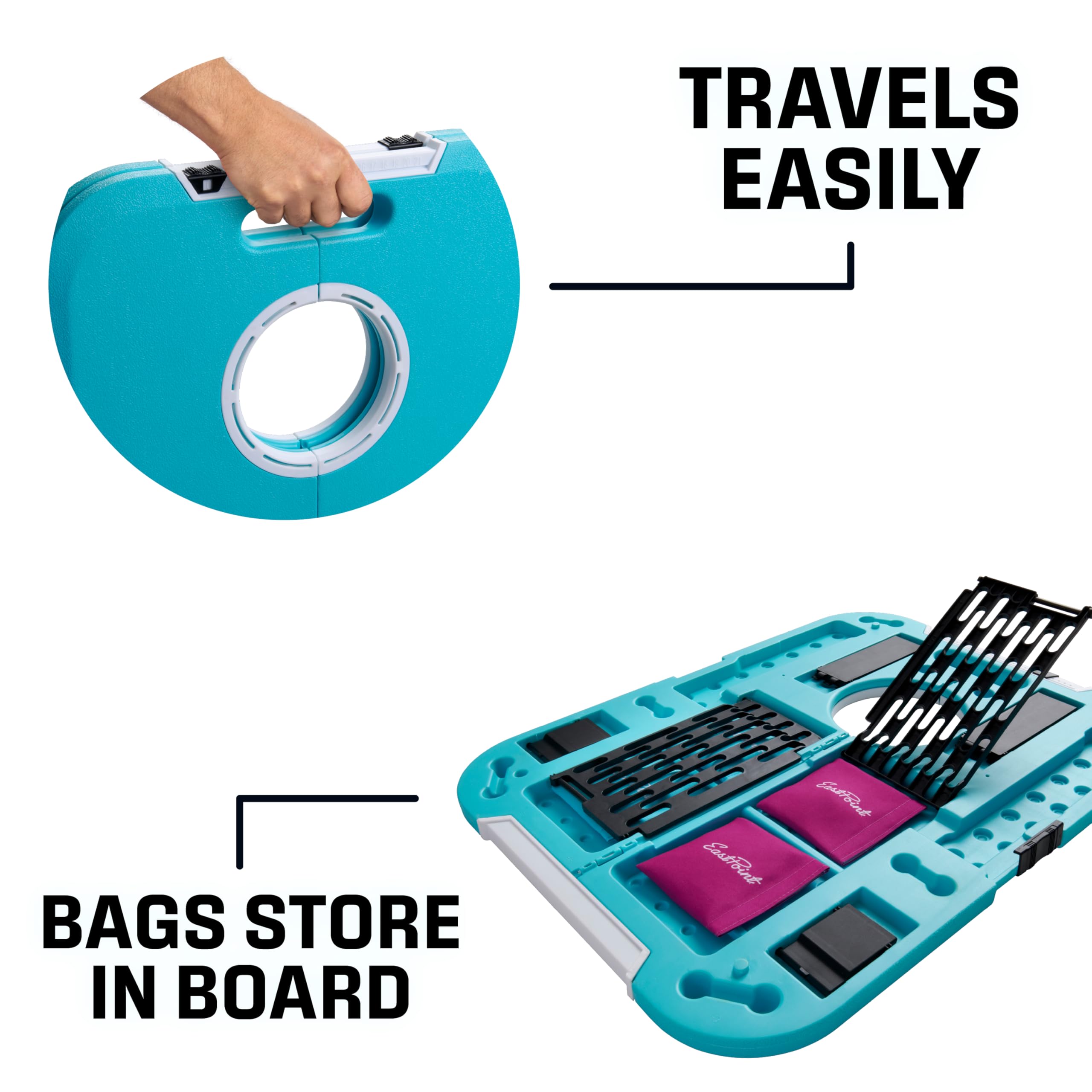 EastPoint Sports Go! Gater Cornhole – Light-Up and Travel Versions – Easy Storage & Light-Weight – Perfect for Outdoor and Indoor Play