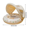 Kid Float with Canopy Water Play Supplies Kid Swimming Float for Beach Bathtub Bath Outdoor Vacation Travel Play for 3-48 months