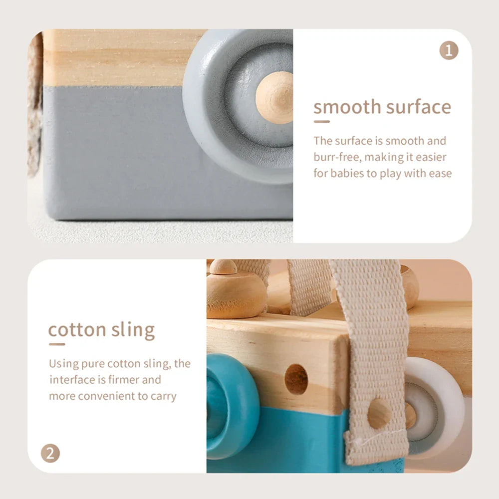 Charming Wooden Camera Toy