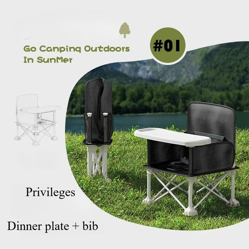 Outdoor Beach Chairs Portable Bivouac Travel Folding Kids with Feeding Chair Children's Dining Chair Children Furniture Supplies