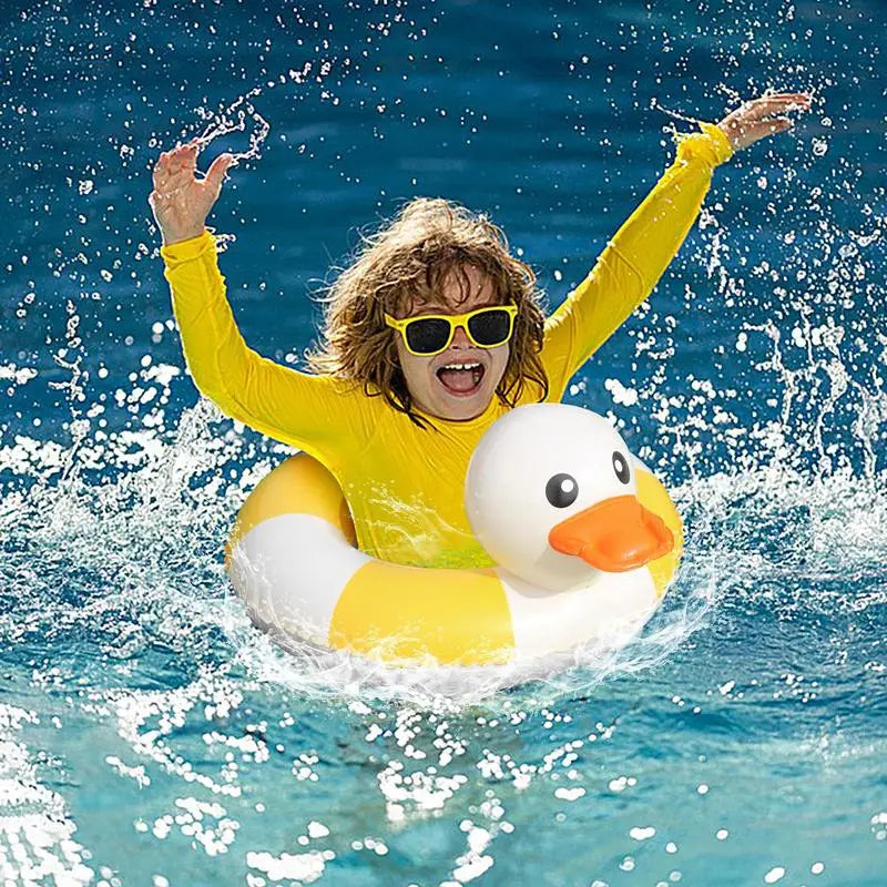 Swim Ring For Kids Inflatable Swim Float Swim Float Swimming Ring Duck Shape Pool Floaties Water Beach Party Supplies Children
