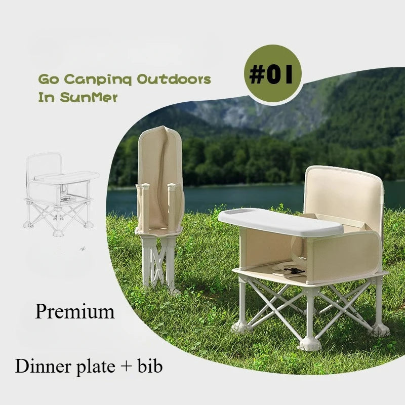 Outdoor Beach Chairs Portable Bivouac Travel Folding Kids with Feeding Chair Children's Dining Chair Children Furniture Supplies