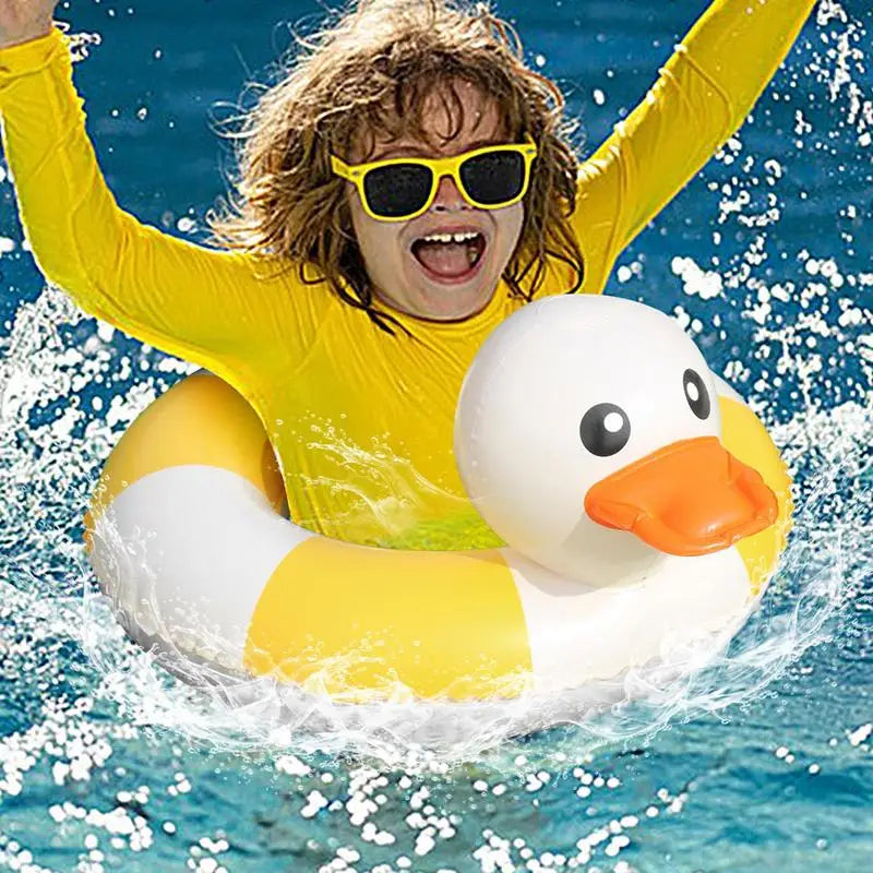 Swim Ring For Kids Inflatable Swim Float Swim Float Swimming Ring Duck Shape Pool Floaties Water Beach Party Supplies Children