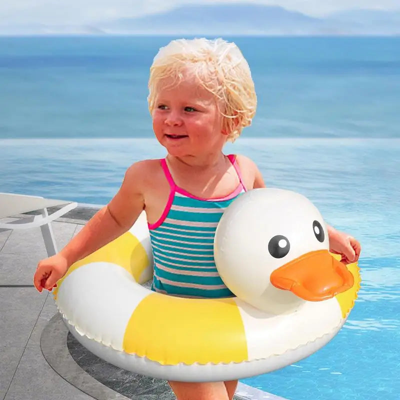 Swim Ring For Kids Inflatable Swim Float Swim Float Swimming Ring Duck Shape Pool Floaties Water Beach Party Supplies Children
