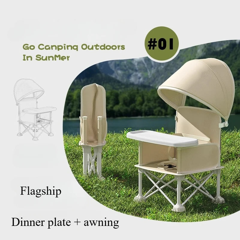 Outdoor Beach Chairs Portable Bivouac Travel Folding Kids with Feeding Chair Children's Dining Chair Children Furniture Supplies