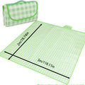 Foldable Lightweight Picnic Blanket 3m×2m Green Plaid Waterproof with Handheld Carry Bag for Outdoor Picnic Camping Beach Party